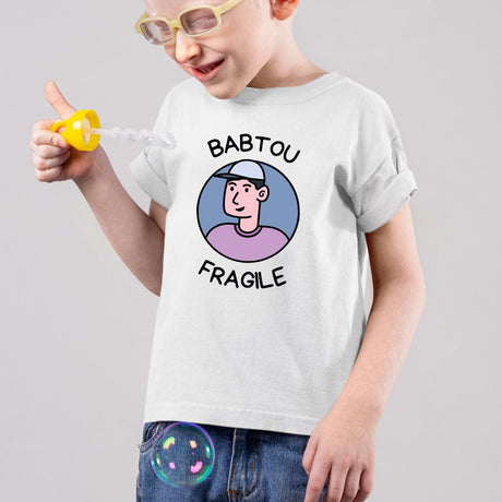 T-Shirt Enfant Babtou fragile Blanc