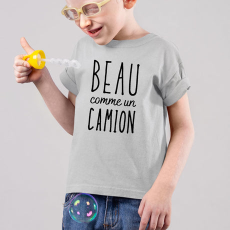 T-Shirt Enfant Beau comme un camion Gris