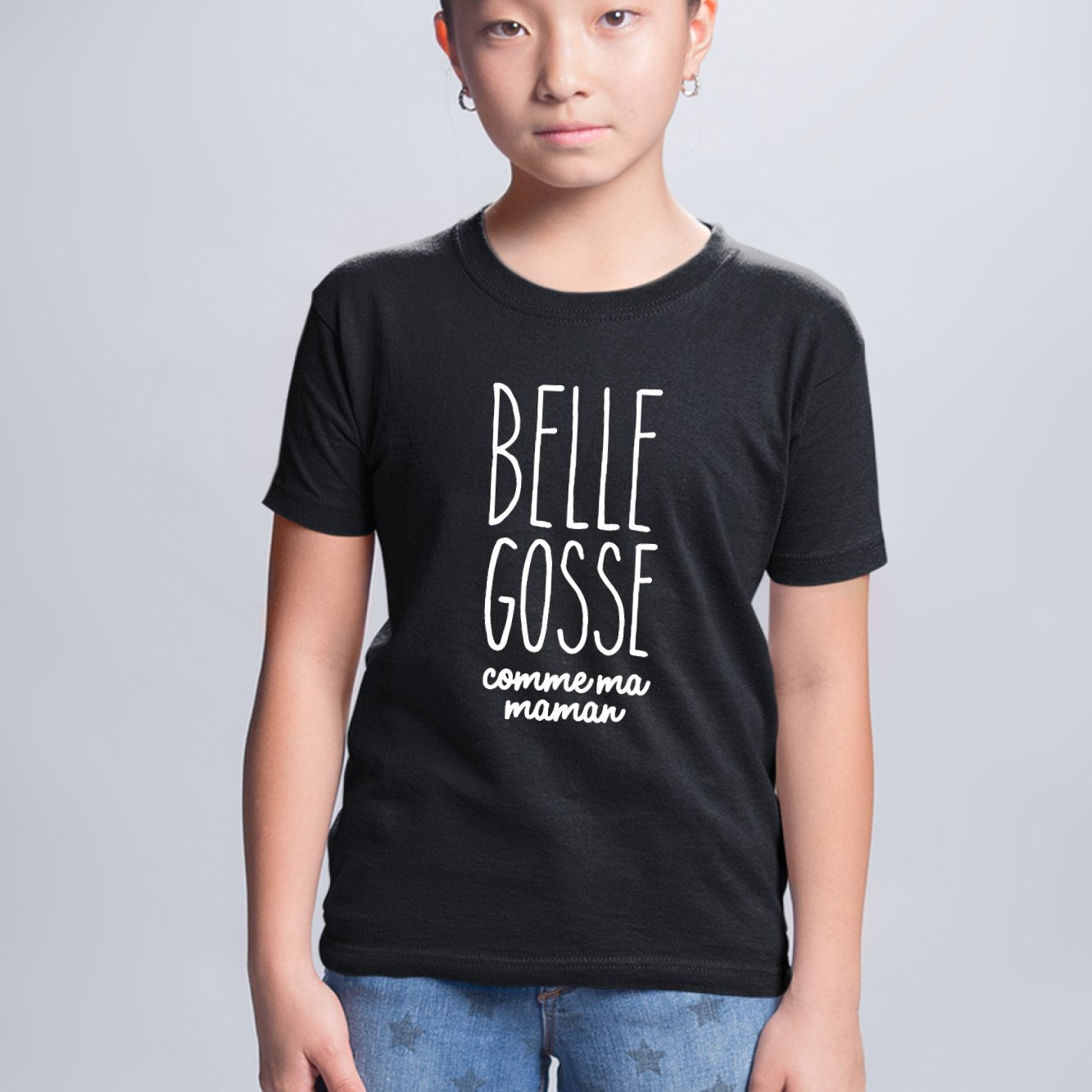 T-Shirt Enfant Belle gosse comme maman Noir