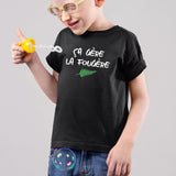 T-Shirt Enfant Ça gère la fougère Noir