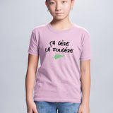 T-Shirt Enfant Ça gère la fougère Rose