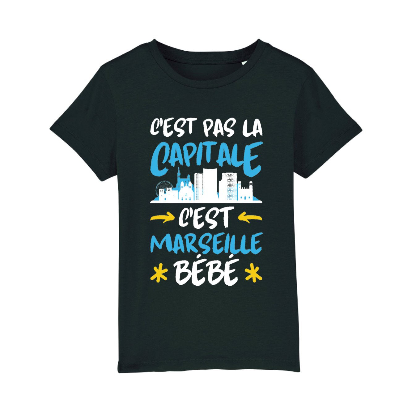 T-shirt "C'est Pas La Capitale C'est Marseille Bébé" - Look Décontracté Et Fier De Marseille