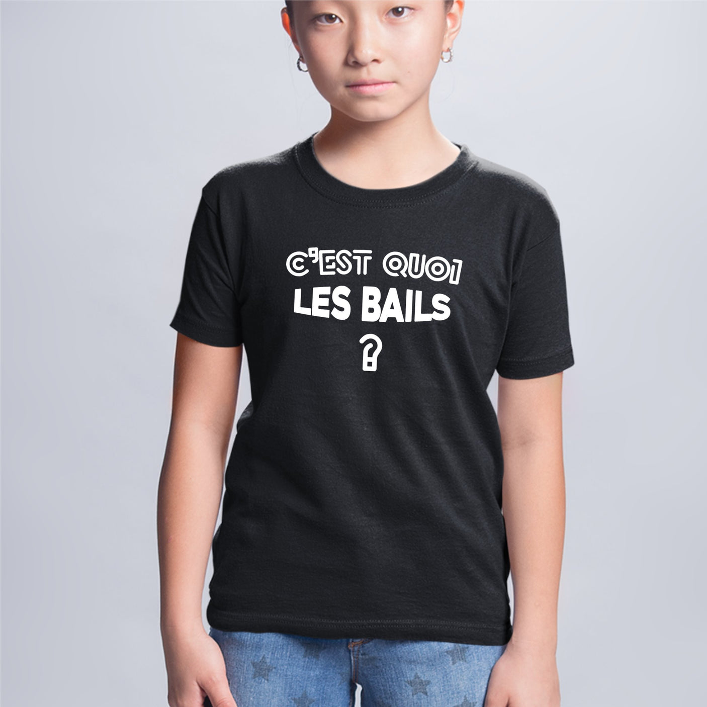 T-Shirt Enfant C'est quoi les bails Noir