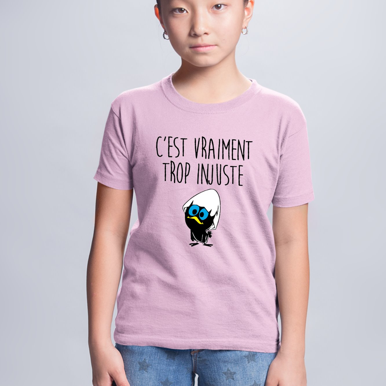 T-Shirt Enfant C'est vraiment trop injuste Rose