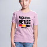 T-Shirt Enfant Chargement prochaine bêtise Rose