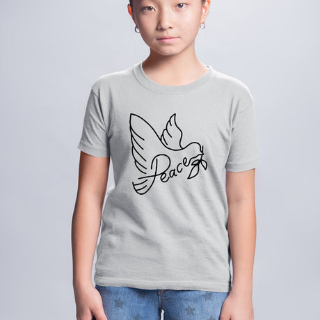T-Shirt Enfant Colombe de la paix Gris