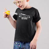 T-Shirt Enfant Delorean 88 MPH Noir