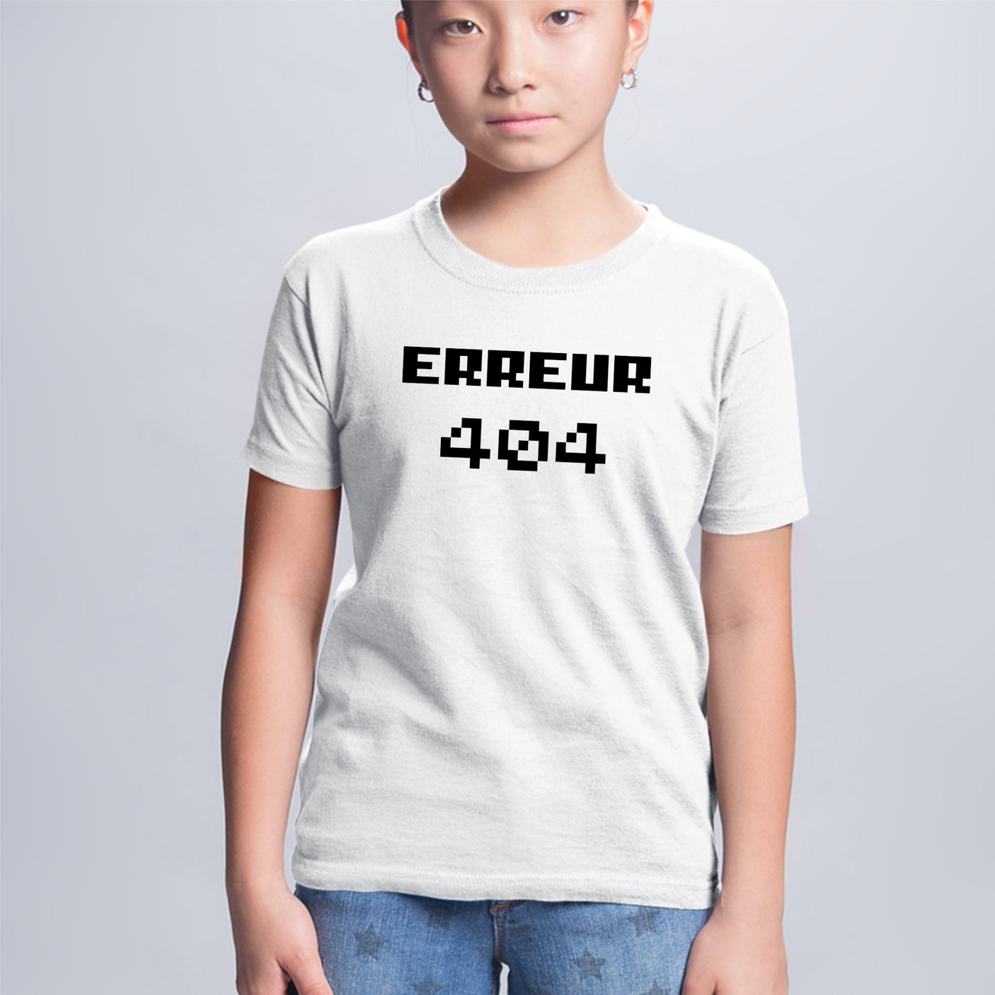 T-Shirt Enfant Erreur 404 Blanc