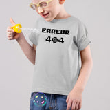 T-Shirt Enfant Erreur 404 Gris