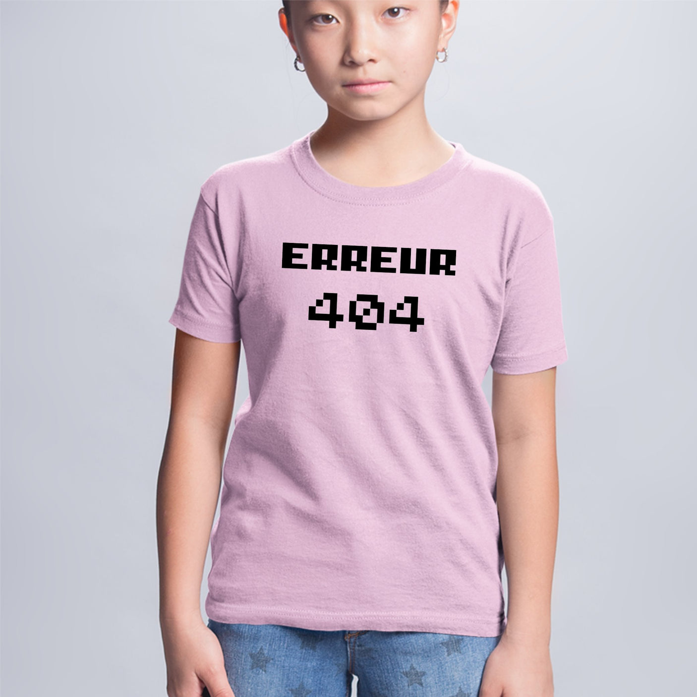 T-Shirt Enfant Erreur 404 Rose