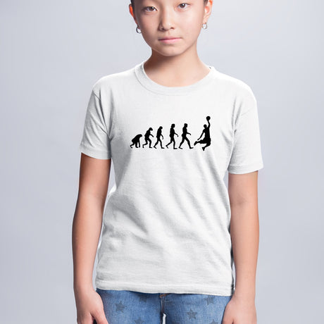 T-Shirt Enfant Évolution basket Blanc