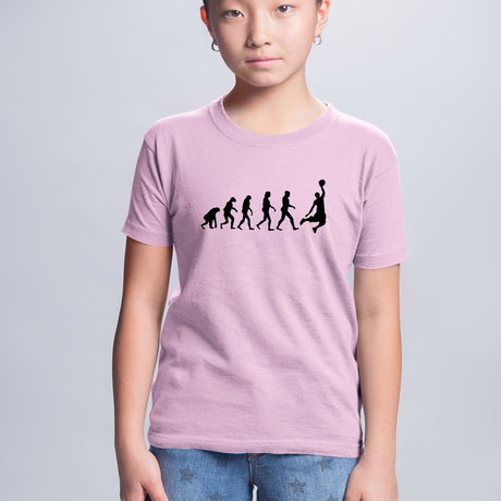 T-Shirt Enfant Évolution basket Rose