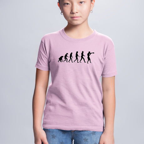 T-Shirt Enfant Évolution boxe Rose