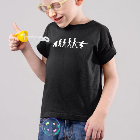 T-Shirt Enfant Évolution pétanque Noir