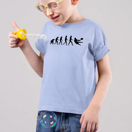 T-Shirt Enfant Évolution rugby Bleu