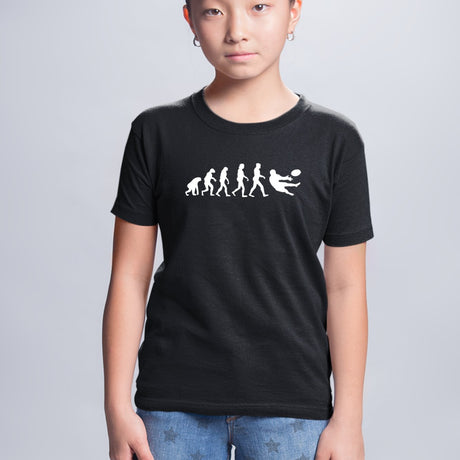 T-Shirt Enfant Évolution rugby Noir