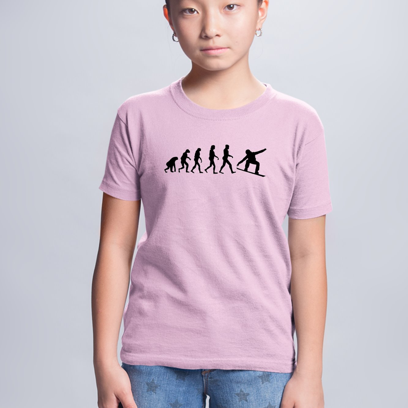T-Shirt Enfant Évolution snow Rose