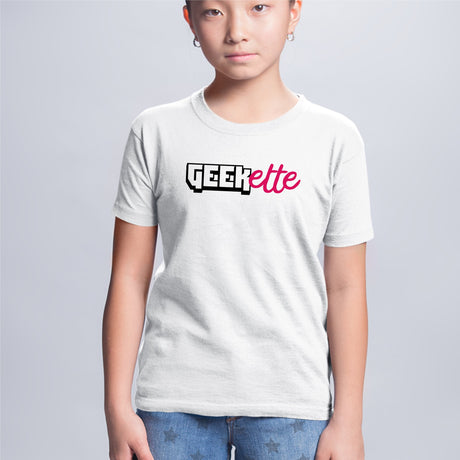 T-Shirt Enfant Geekette Blanc