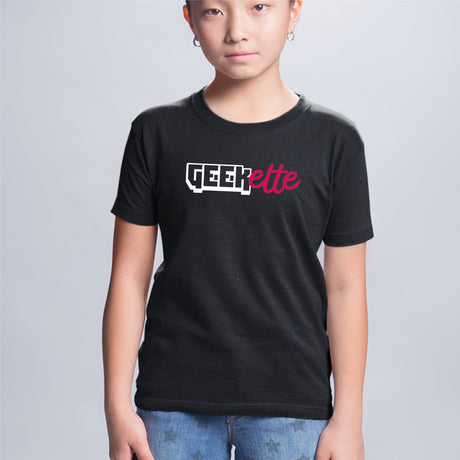T-Shirt Enfant Geekette Noir