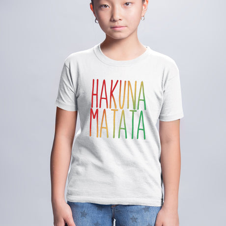 T-Shirt Enfant Hakuna Matata Blanc