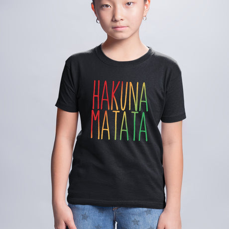 T-Shirt Enfant Hakuna Matata Noir