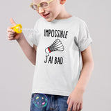T-Shirt Enfant Impossible j'ai bad Blanc