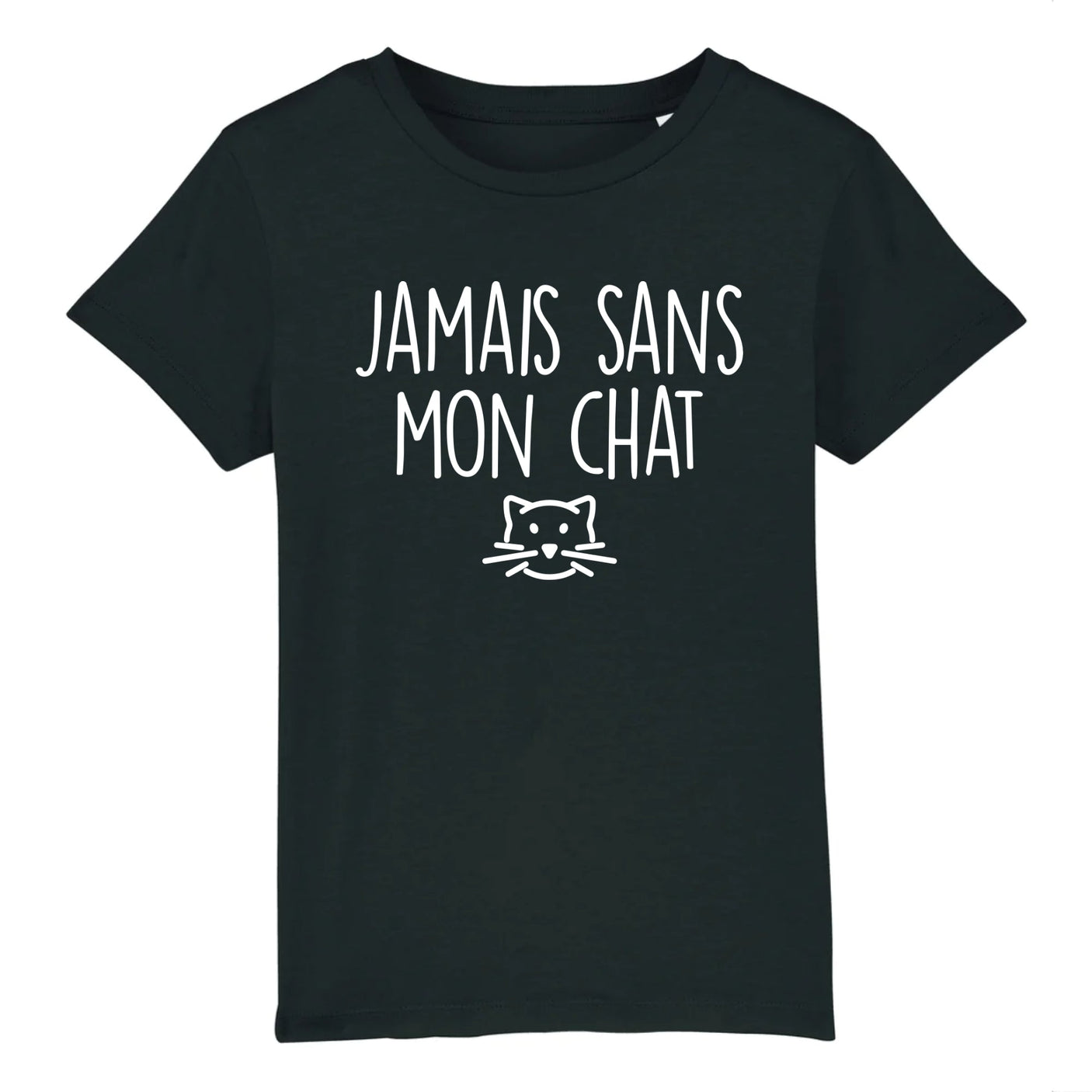 T-Shirt Enfant Jamais sans mon chat 