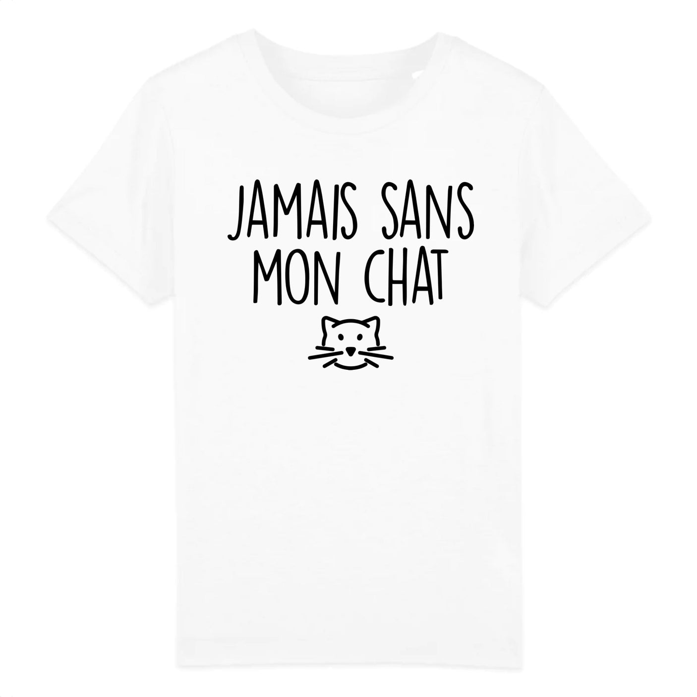 T-Shirt Enfant Jamais sans mon chat 