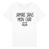 T-Shirt Enfant Jamais sans mon chat 