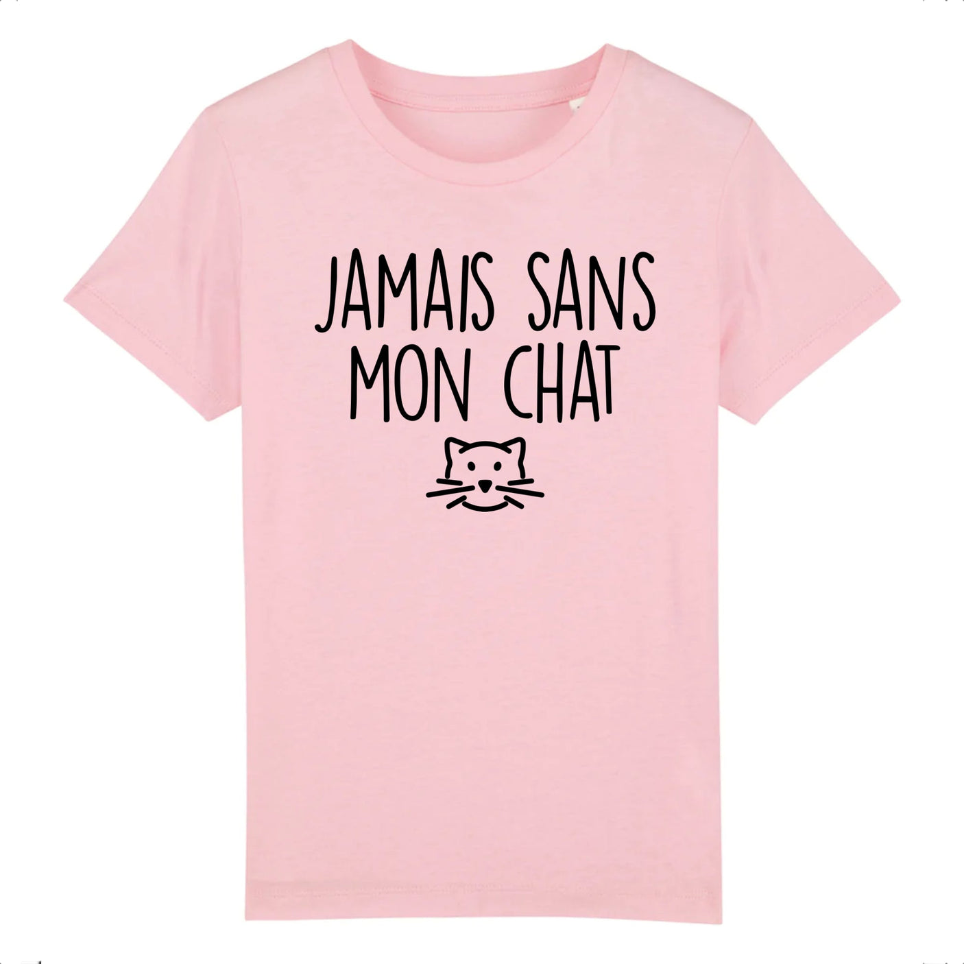 T-Shirt Enfant Jamais sans mon chat 