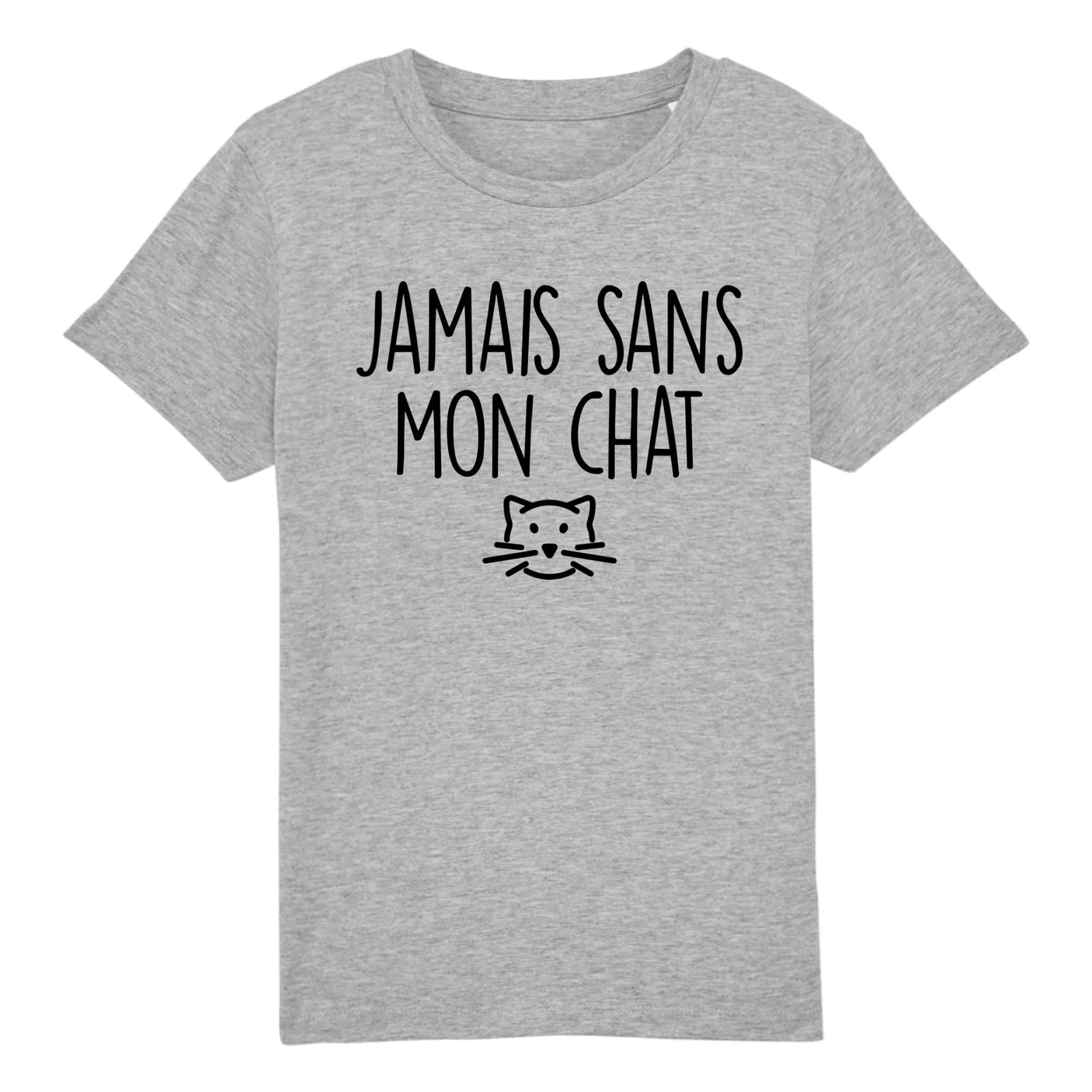 T-Shirt Enfant Jamais sans mon chat 