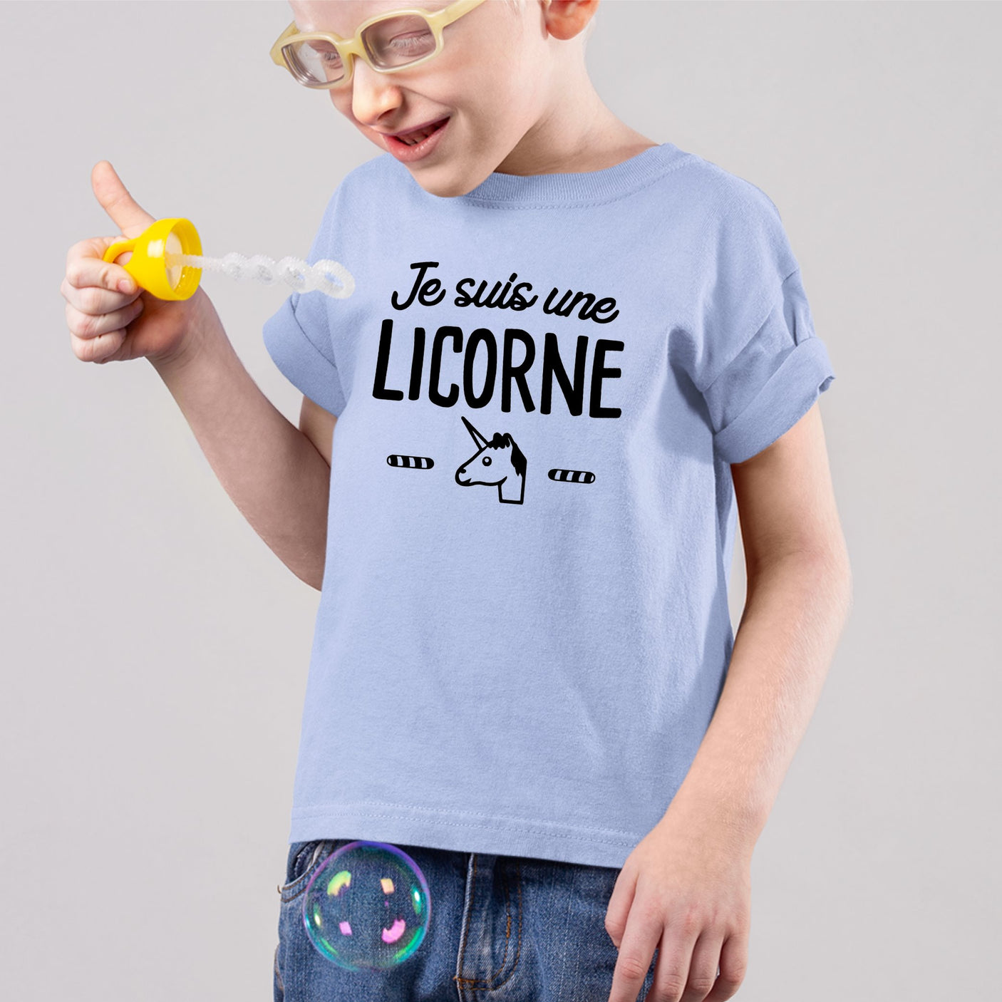 Joyeux anniversaire fille licorne (8 ans)' T-shirt Enfant