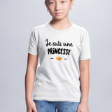 T-Shirt Enfant Je suis une princesse Blanc