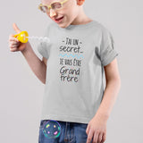 T-Shirt Enfant Je vais être grand frère Gris