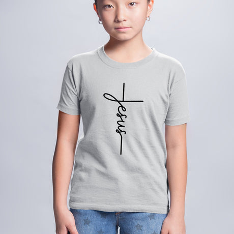 T-Shirt Enfant Jesus Gris