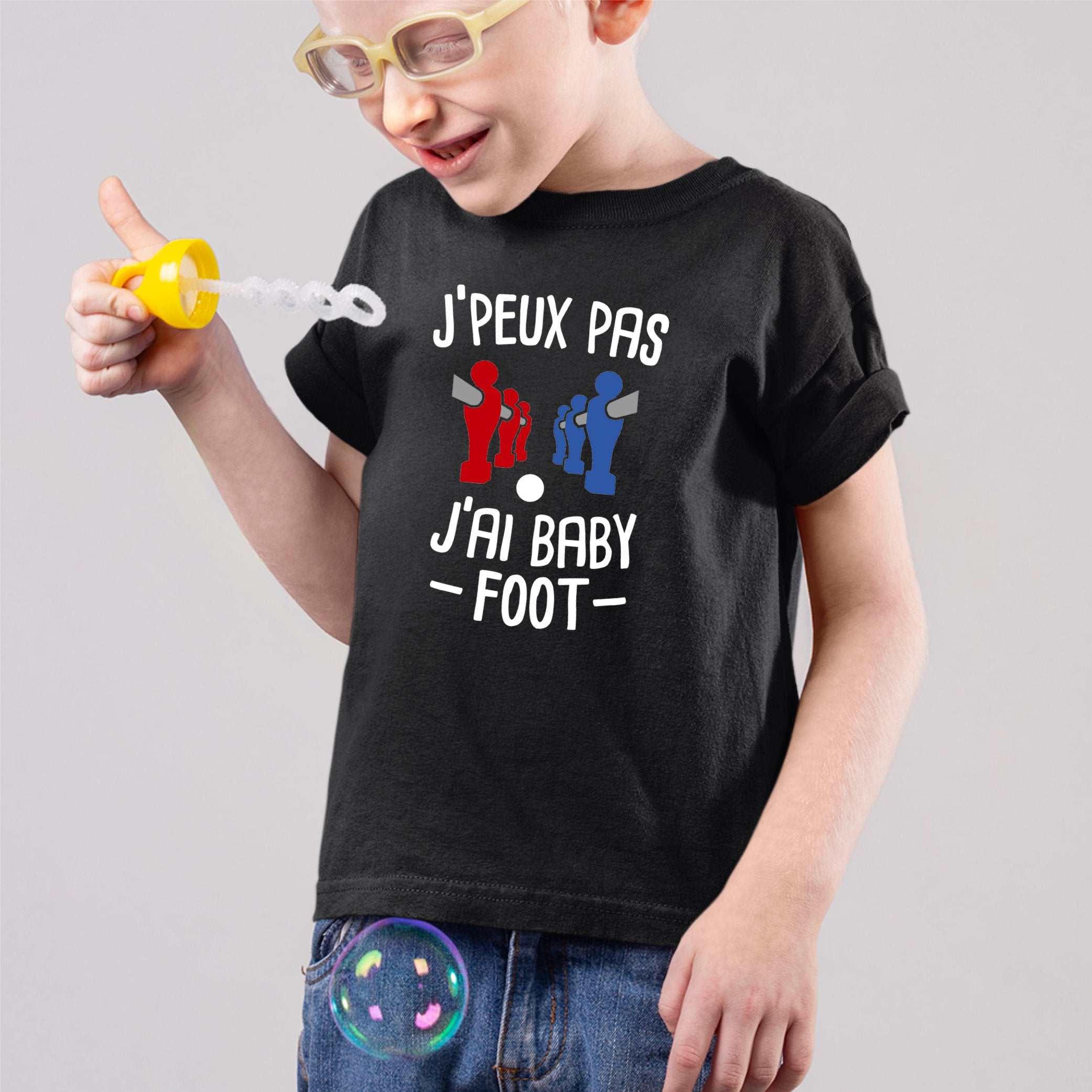 Tee-shirt Enfant "J'peux Pas J'ai Foot" - Humour Football - Coupe Classique, Coton Léger - Cadeau Pour Jeune Garçon Fan De Foot - 10