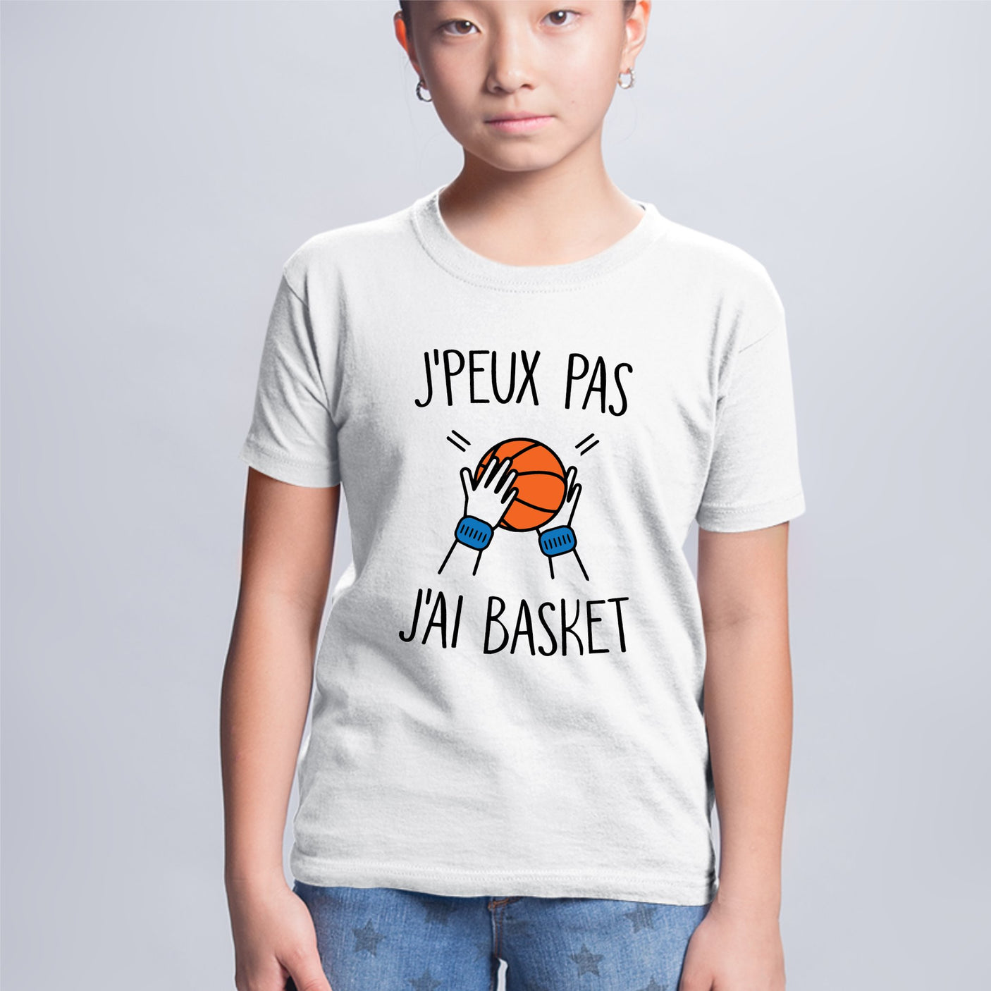 T-Shirt Enfant J'peux pas j'ai basket