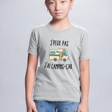 T-Shirt Enfant J'peux pas j'ai camping-car Gris