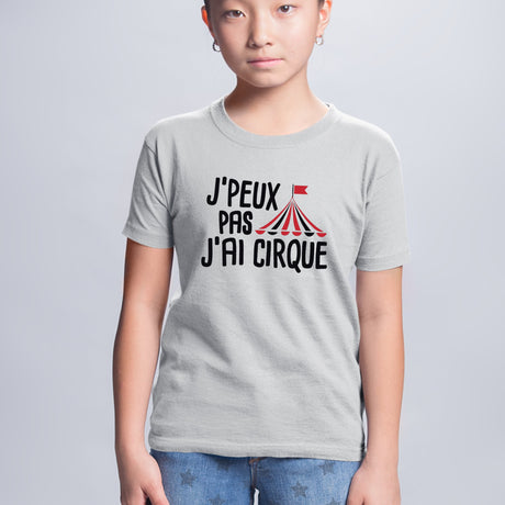 T-Shirt Enfant J'peux pas j'ai cirque Gris