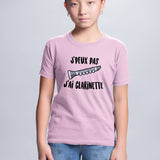 T-Shirt Enfant J'peux pas j'ai clarinette Rose