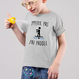 T-Shirt Enfant J'peux pas j'ai paddle Gris