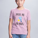 T-Shirt Enfant J'peux pas j'ai padel Rose