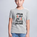 T-Shirt Enfant J'peux pas j'ai pelote basque Gris