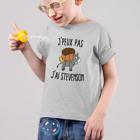 T-Shirt Enfant J'peux pas j'ai Stevenson Gris