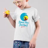 T-Shirt Enfant J'peux pas j'ai surf Blanc