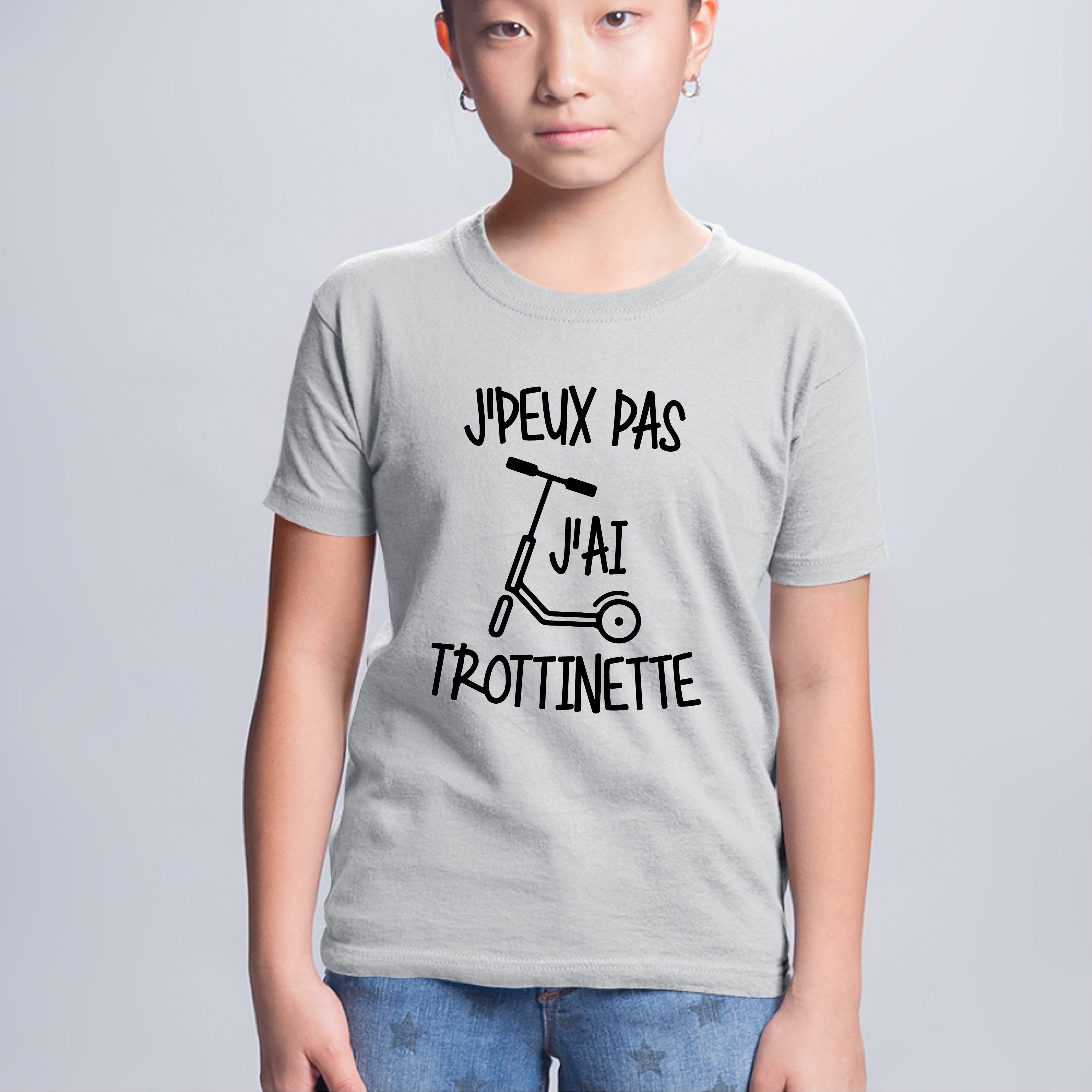 T Shirt Enfant J peux pas j ai trottinette Id e cadeau original