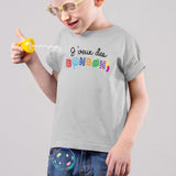 T-Shirt Enfant J'veux des bonbons Gris