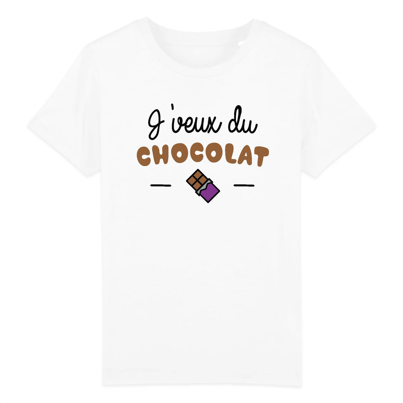 T-Shirt Enfant J'veux du chocolat 