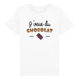 T-Shirt Enfant J'veux du chocolat 