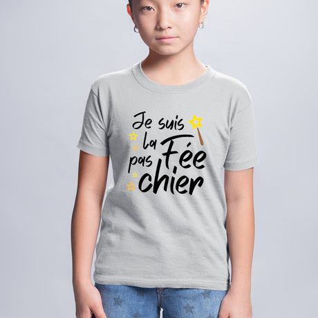 T-Shirt Enfant La fée pas chier Gris